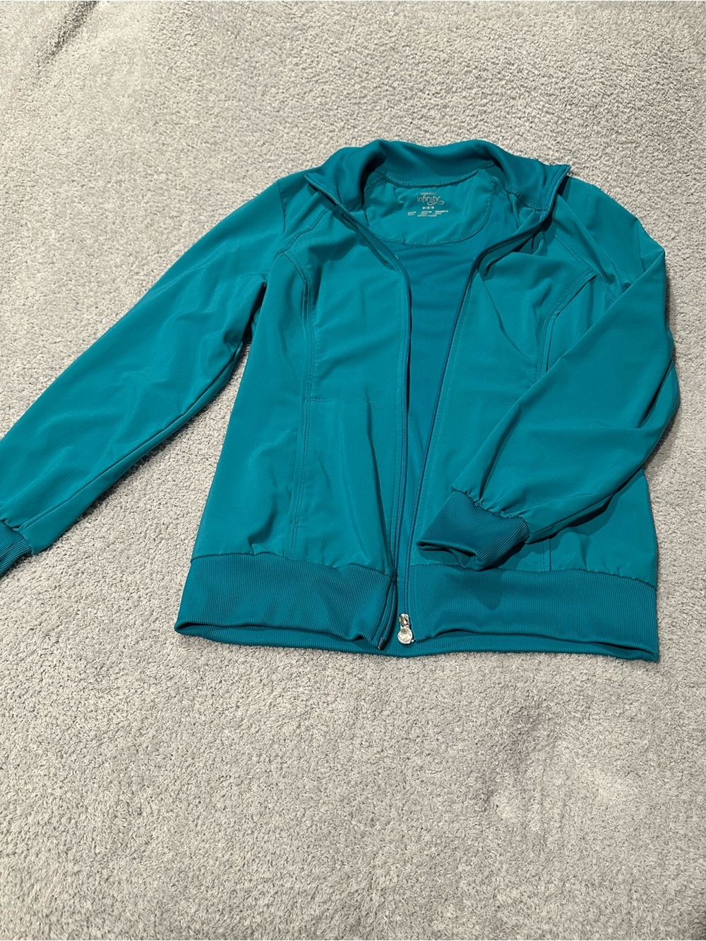 Women’s Teal Zip-Up Jacket - Lightweight Active Cherokee Scrubs